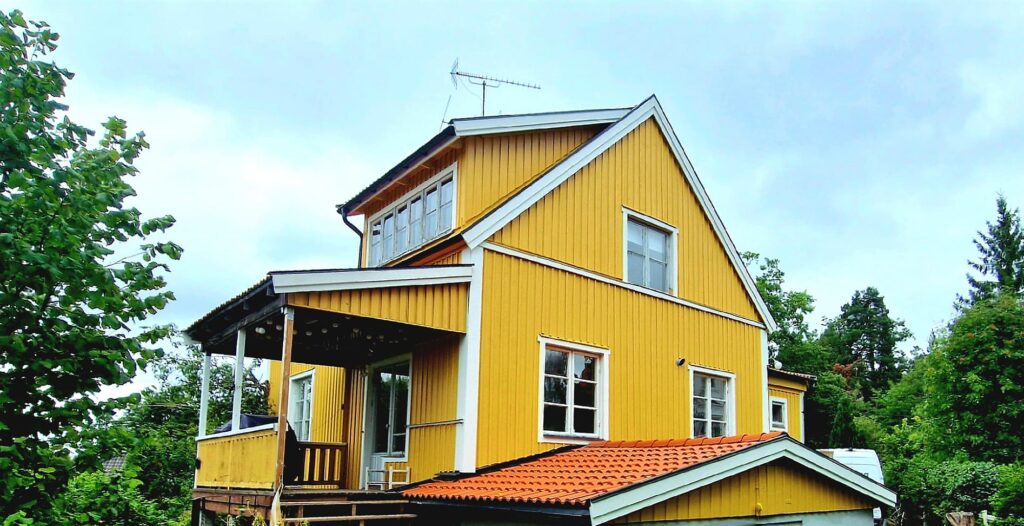 Ny fasad på villa i södra Stockholm