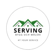 Logotyp för Serving Bygg och Måleri - "At Your Service"